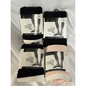 ERGE 3-Way Footless Control Top Tights Tall Shapewear Lot of 4 NWT